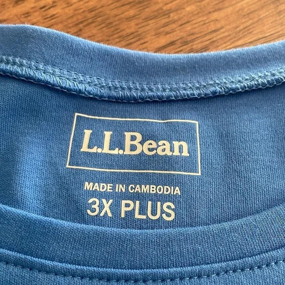 LL Bean bright blue tee shirt - Picture 6 of 9